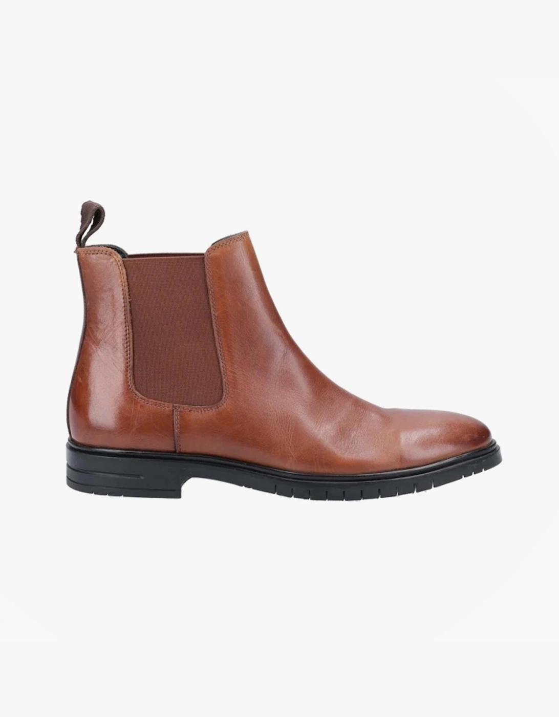 Hush Puppies Men's Hush Puppies SAWYER Mens Leather Chelsea Boots Brown