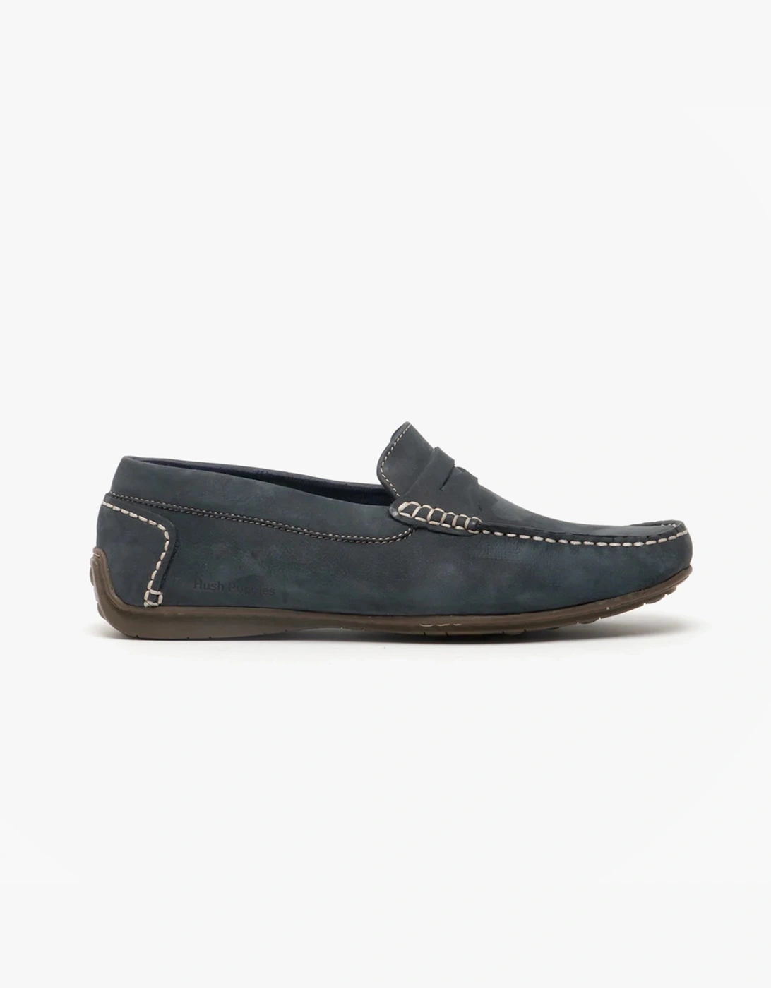Hush Puppies Men's Hush Puppies ROSCOE Mens Nubuck Loafers Navy - Blue
