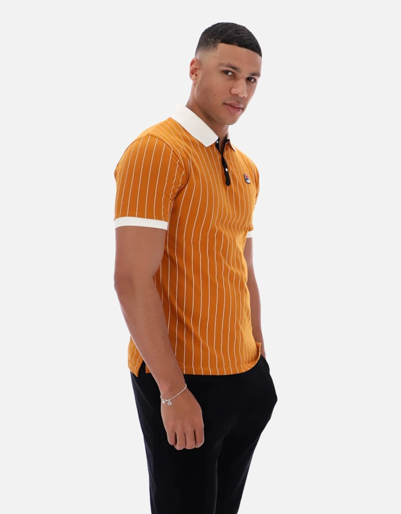 BB1 Classic Striped Polo Shirt Pumpkin Spice/Gardenia/Black