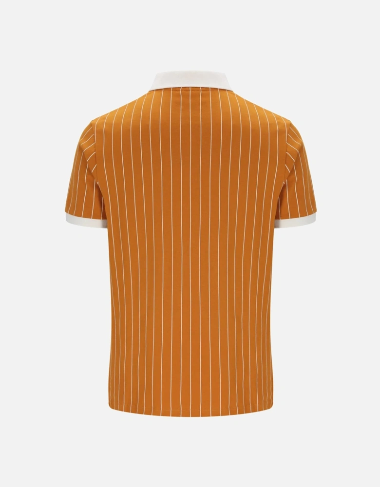 BB1 Classic Striped Polo Shirt Pumpkin Spice/Gardenia/Black