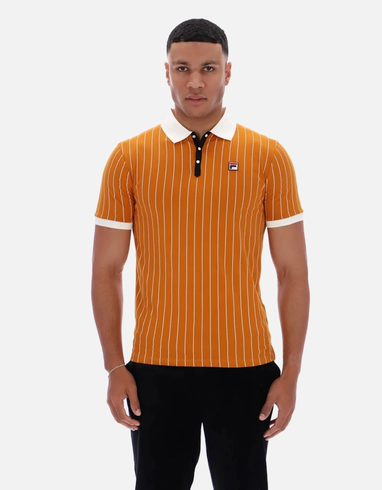 BB1 Classic Striped Polo Shirt Pumpkin Spice/Gardenia/Black