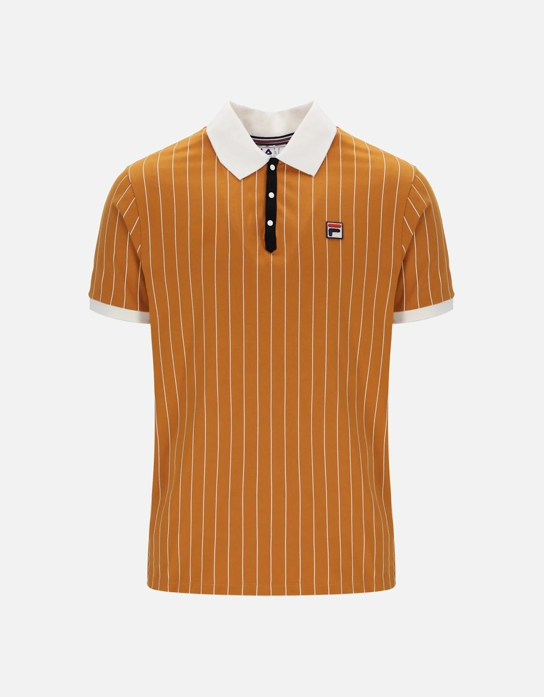 BB1 Classic Striped Polo Shirt Pumpkin Spice/Gardenia/Black, 5 of 4