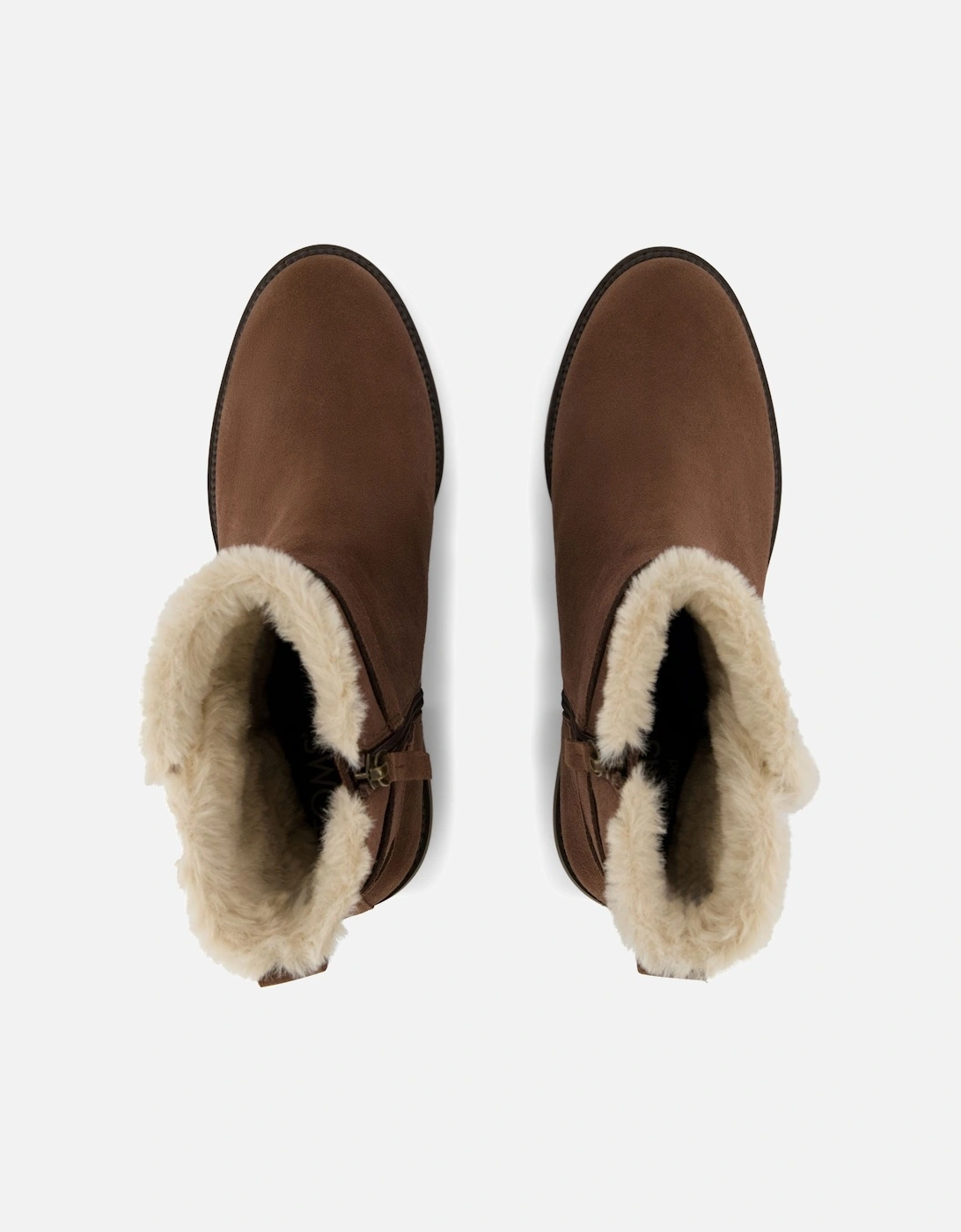 Hailey Buckle Suede Women's Dark Brown Boots