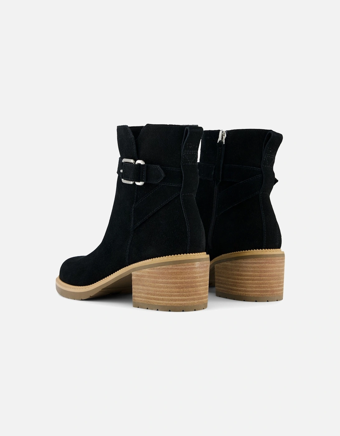 Hailey Buckle Suede Women's Black Boots