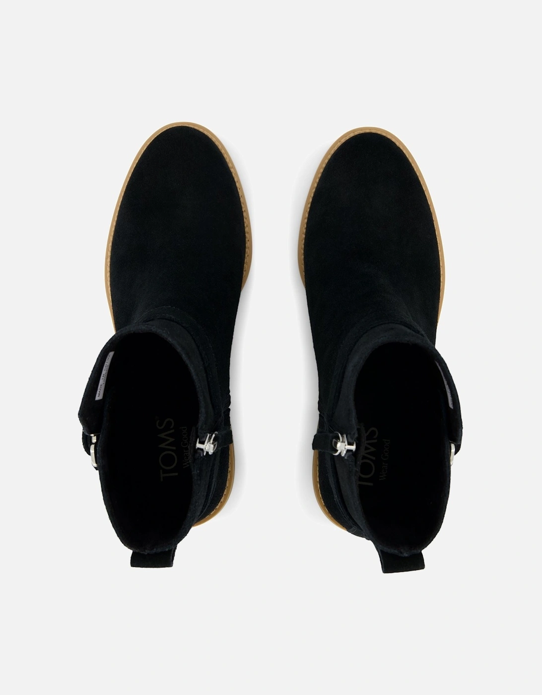 Hailey Buckle Suede Women's Black Boots