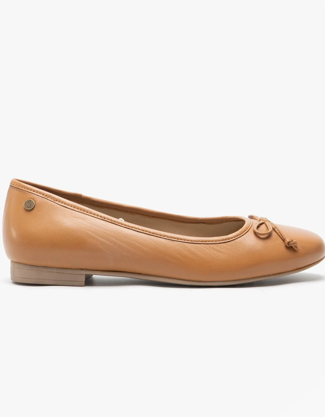 NAOMI Womens Leather Ballerina Pumps Tan, 7 of 6