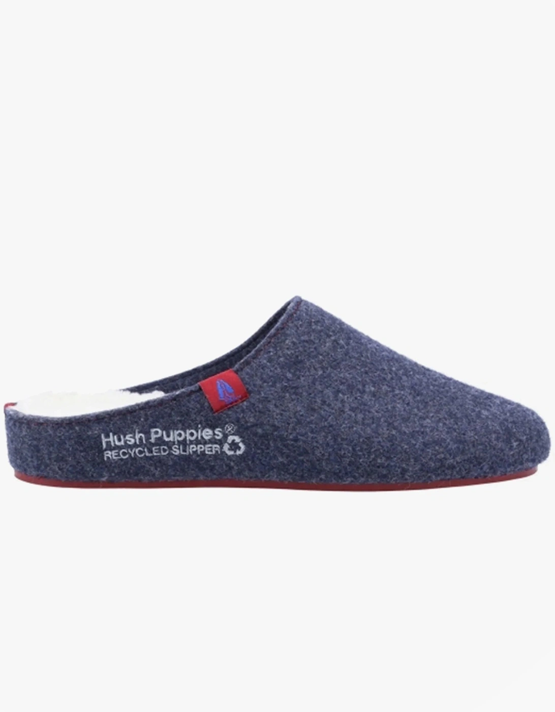 GOOD Mens Recycled Felt Mule Slippers Navy, 5 of 4