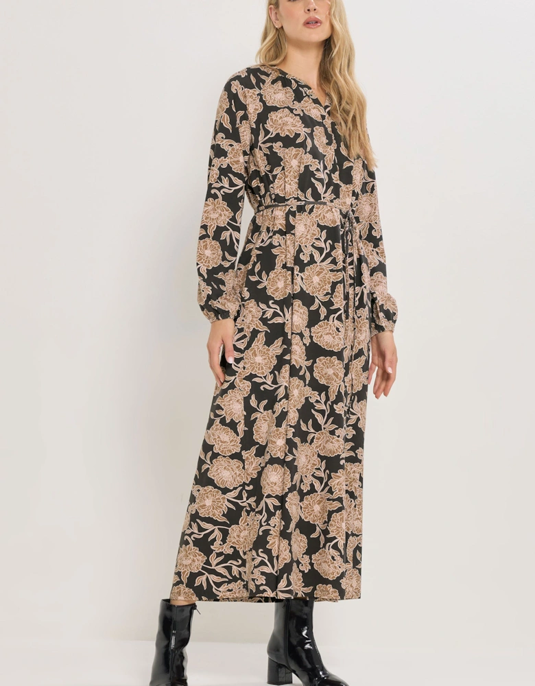 Tall Floral Belted Maxi Dress