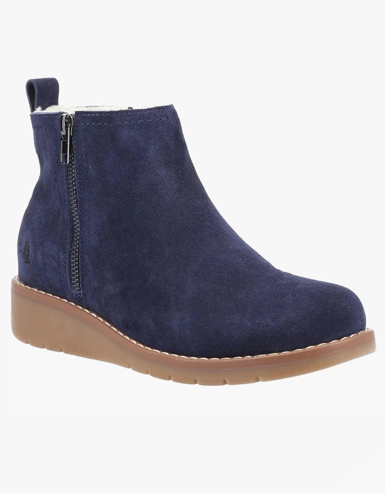 LIBBY Womens Suede Boots Navy