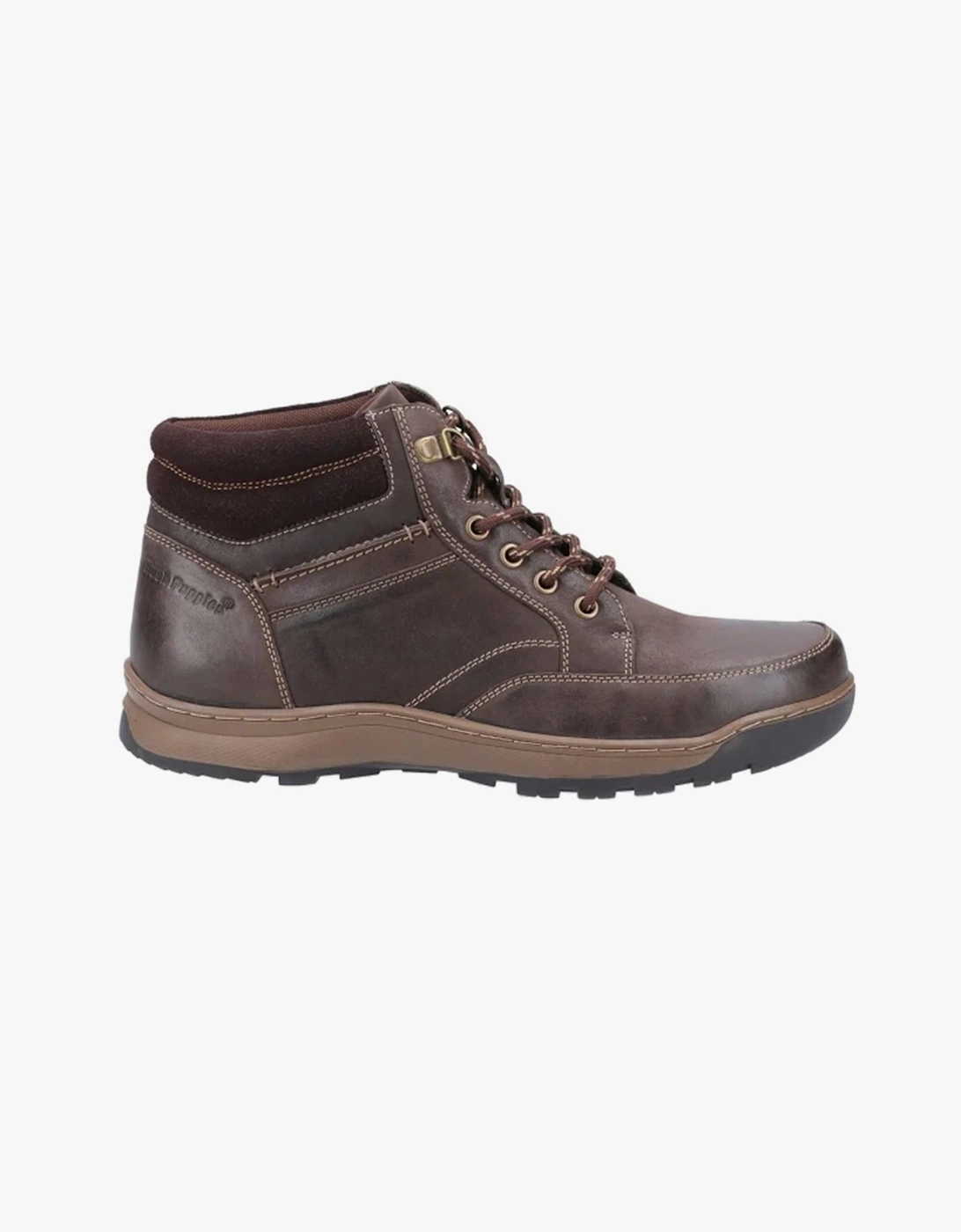 Hush Puppies Men's Hush Puppies GROVER Mens Waxy Nubuck Ankle Boots Brown