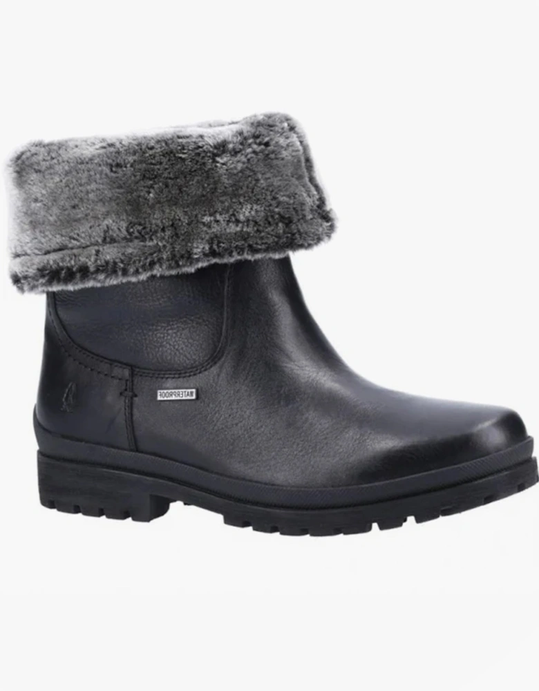 ALICE Womens Leather Mid-Height Boots Black