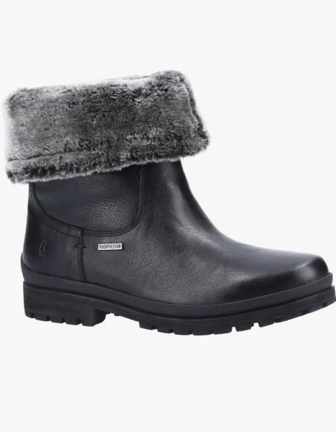 ALICE Womens Leather Mid-Height Boots Black, 6 of 5