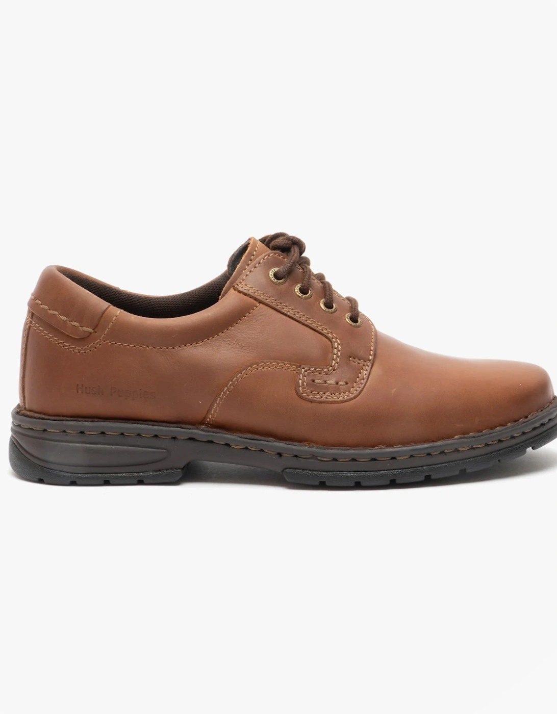 OUTLAW II Mens Leather Shoes Brown, 5 of 4