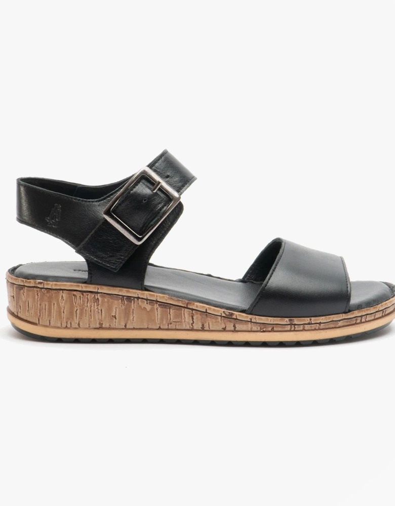 ELLIE Womens Leather Sandals Black