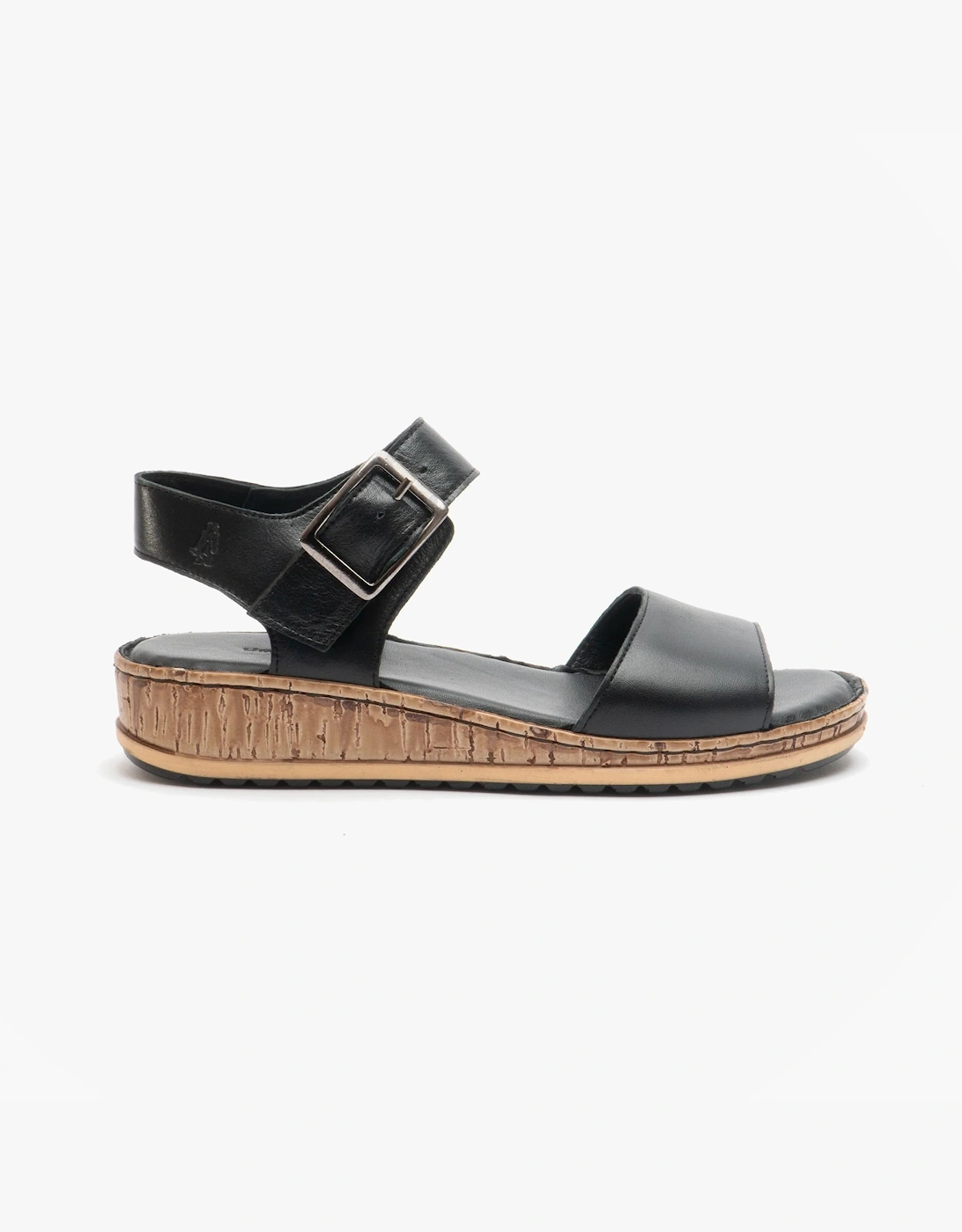 Hush Puppies Women's Hush Puppies ELLIE Womens Leather Sandals Black
