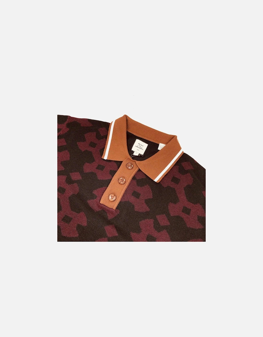 Max N Chester Black/Winetasting Knitted Polo Shirt