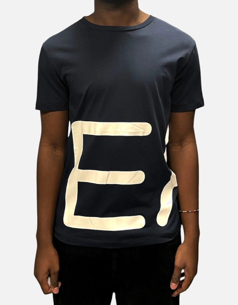 Wrap Logo T Shirt - Navy