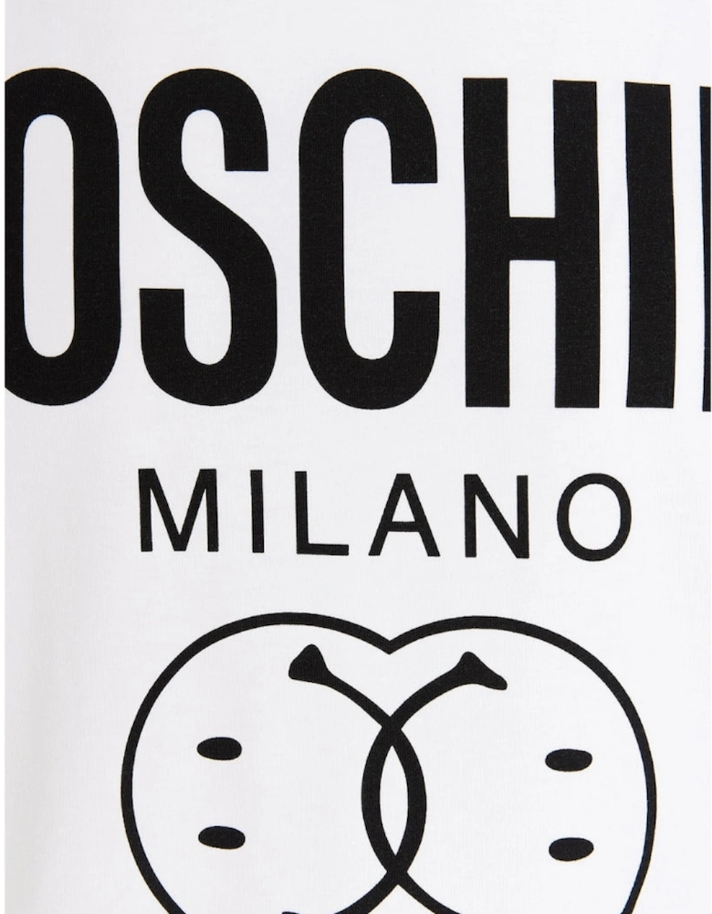 Milano Double Smiley Logo White T-Shirt