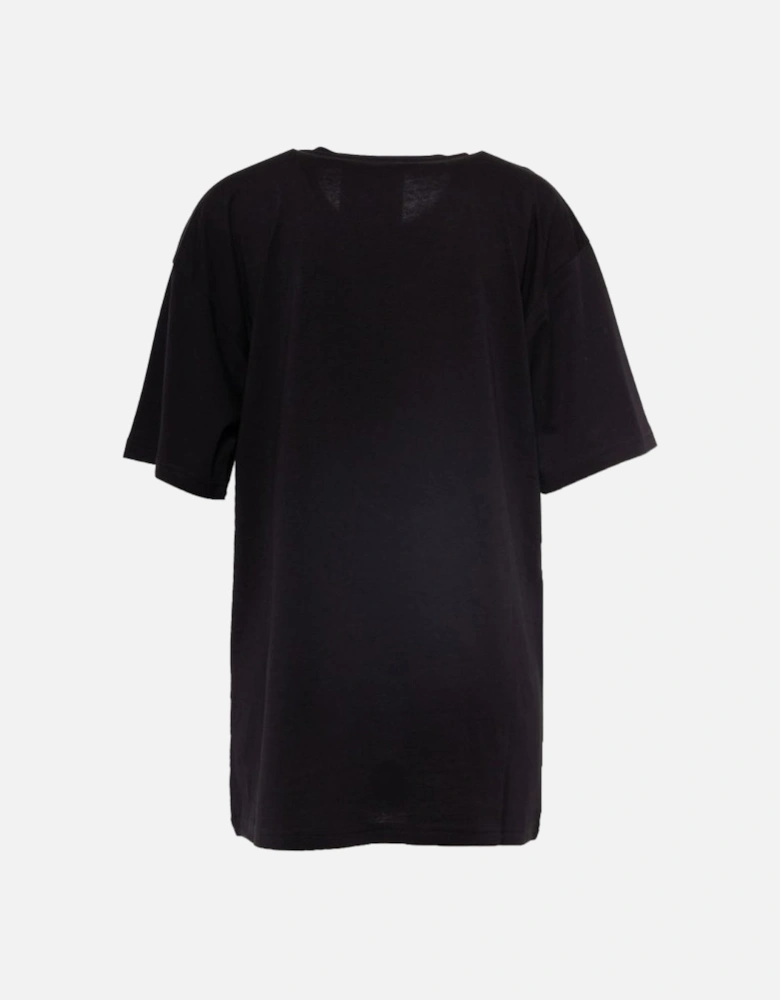 Double Smiley Black Oversize T-Shirt
