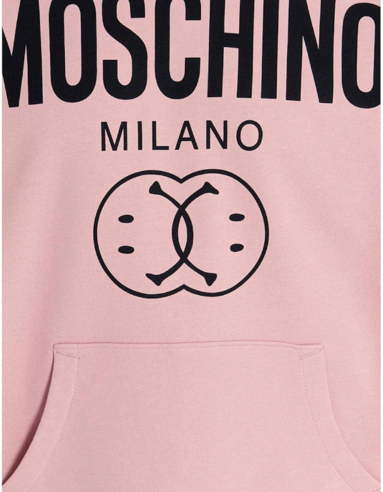 Milano Double Smiley Pink Hoodie