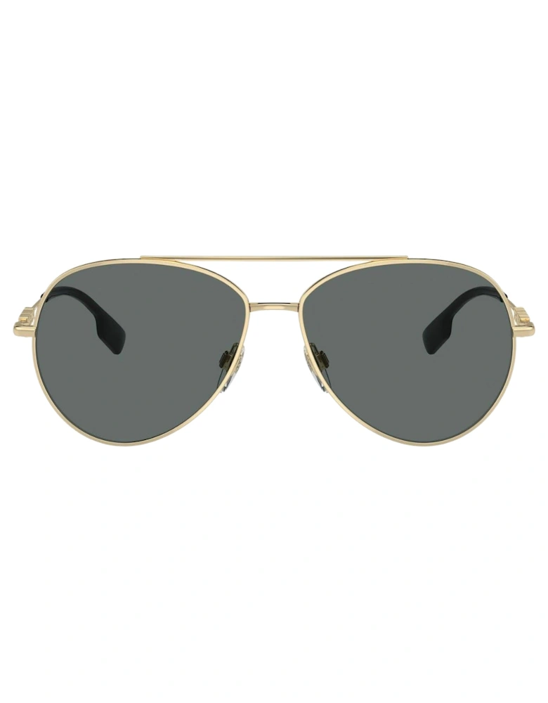 Dark Grey Lensed Gold Sunglasses