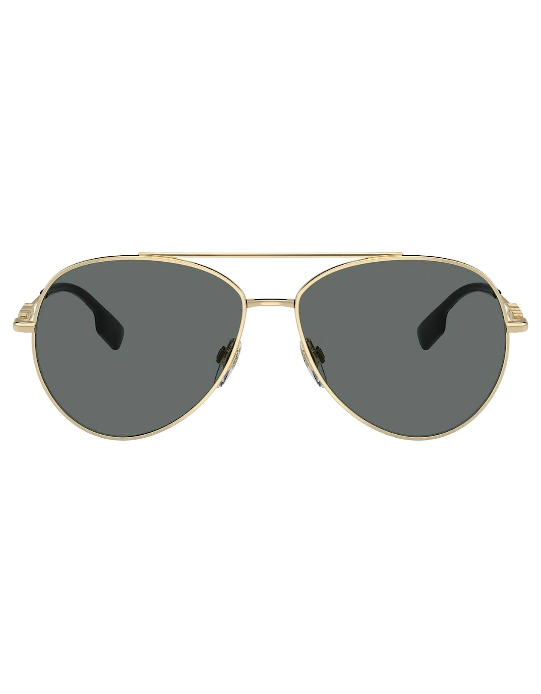 Burberry Men's Burberry Dark Grey Lensed Gold Sunglasses