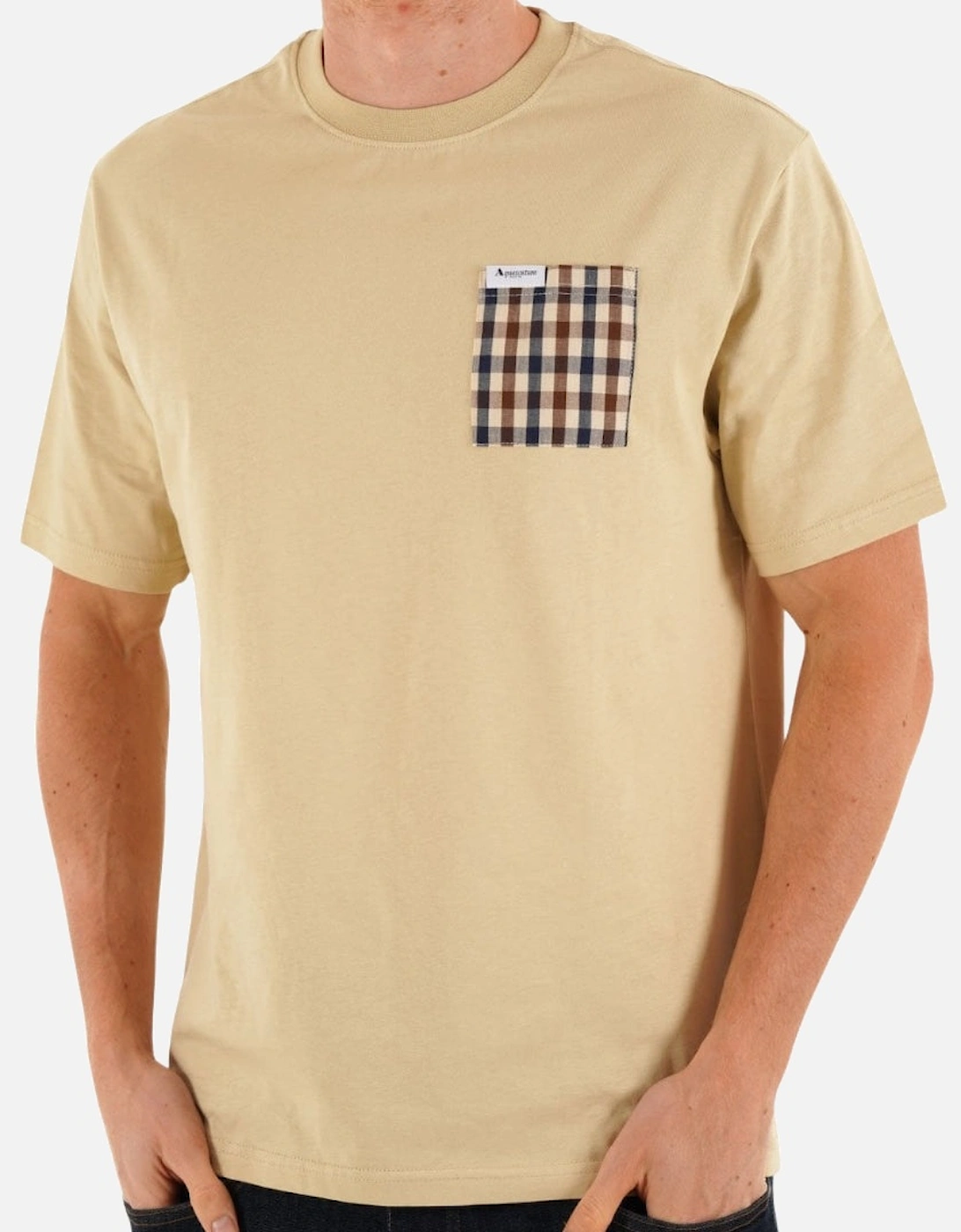 Active Club Check Pocket Beige T-Shirt, 3 of 2