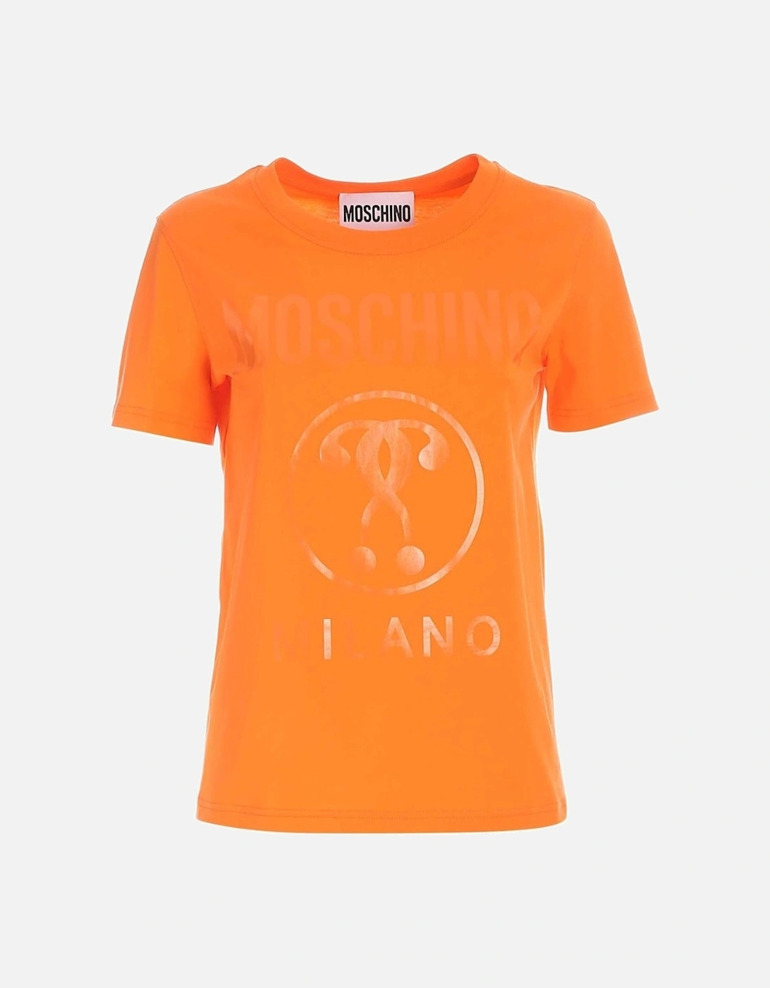 Double Question Mark Monotone Logo Orange T-Shirt, 4 of 3