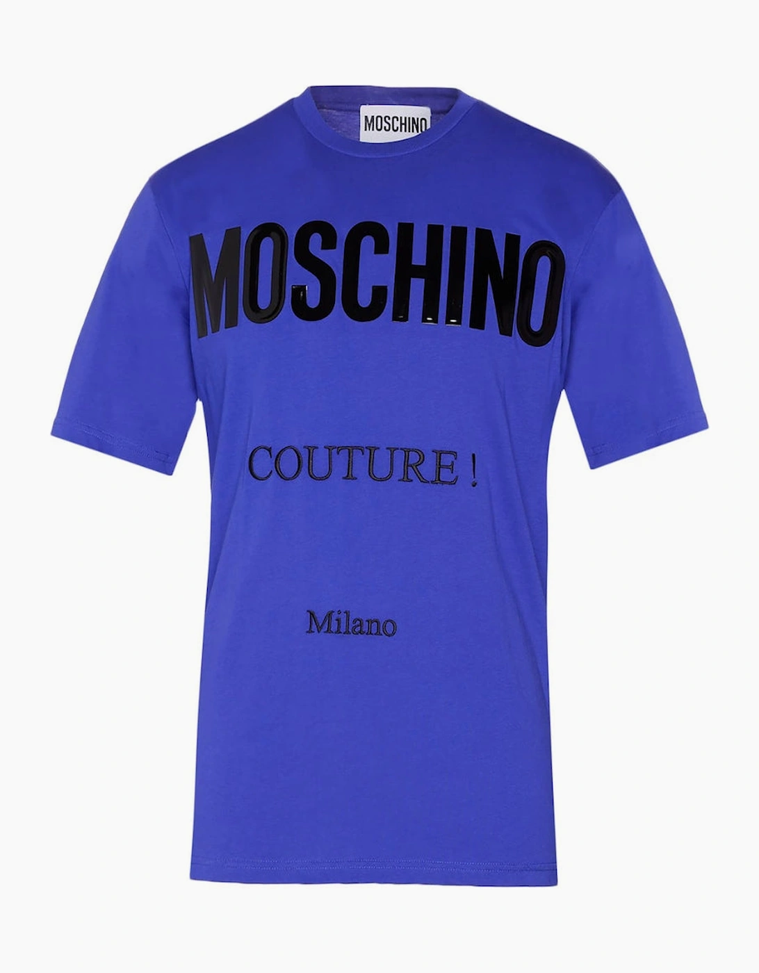 Moschino Men's Blue Couture Gloss Logo T-Shirt  38 M