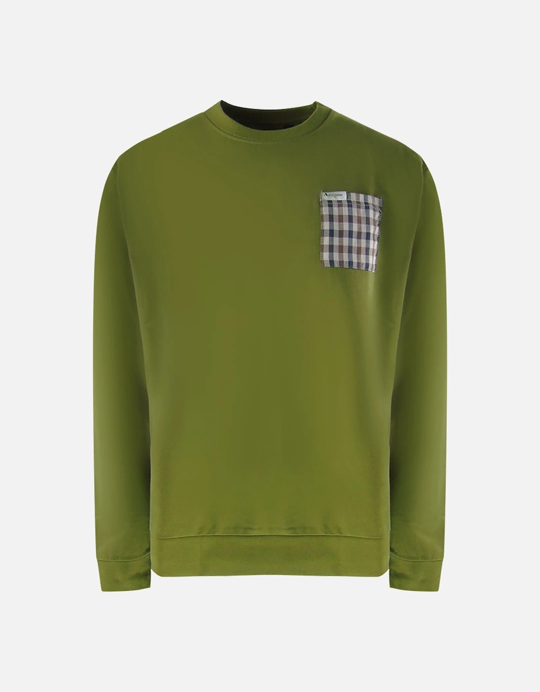 Active Iconic Pocket Crewneck Army Green Sweatshirt, 3 of 2