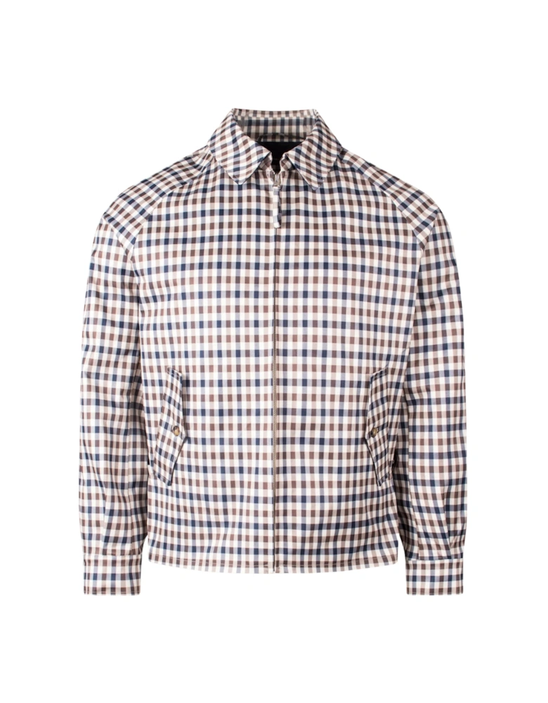 Active Archival Mid Jacket Club Check Beige Coat