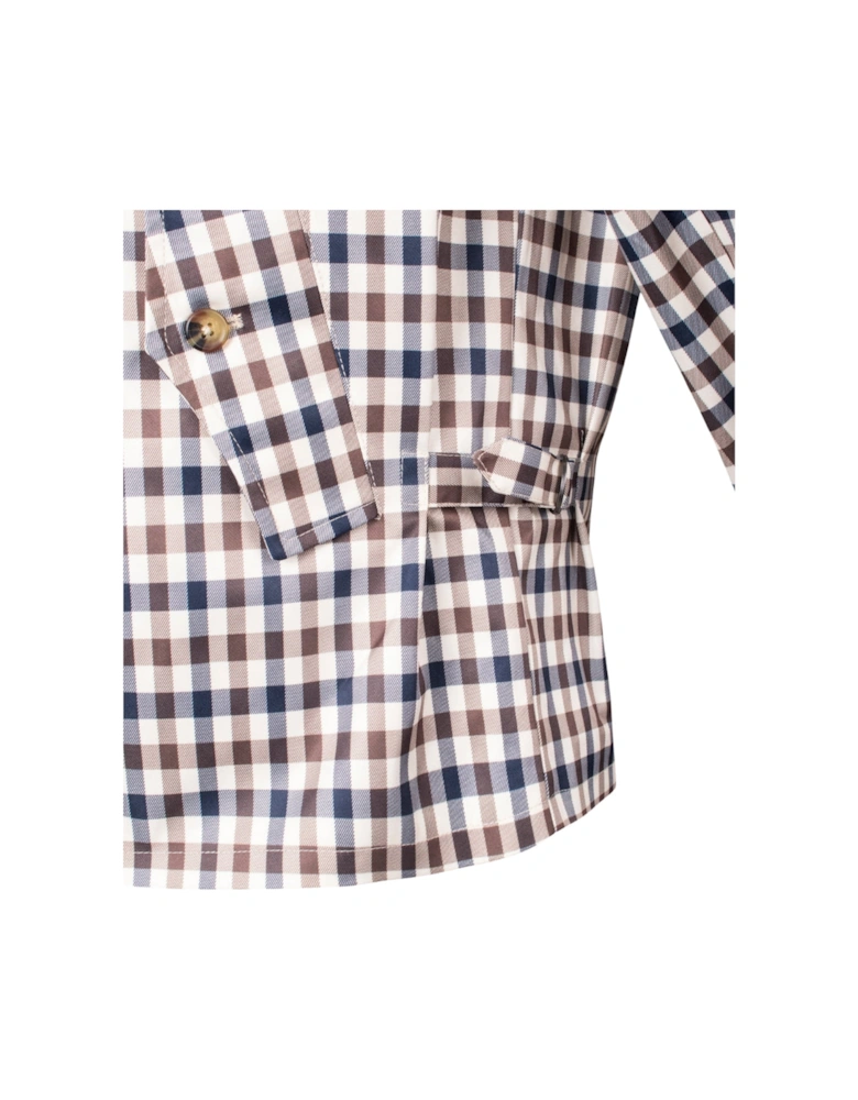 Active Archival Mid Jacket Club Check Beige Coat