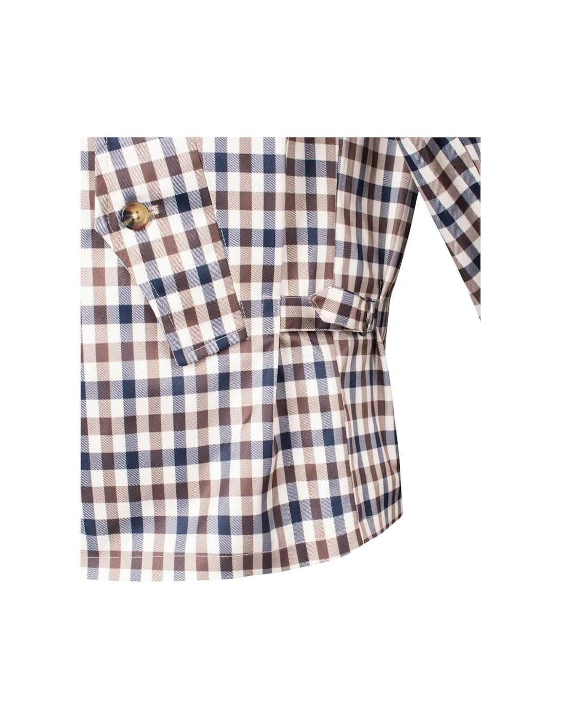 Active Archival Mid Jacket Club Check Beige Coat