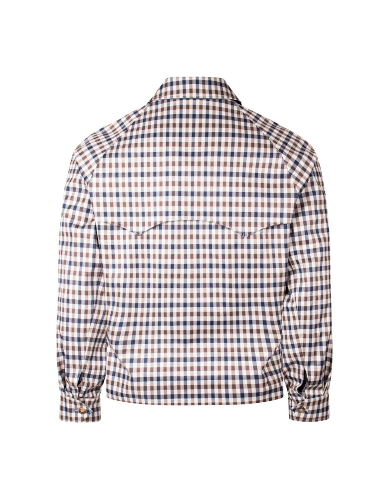 Active Archival Mid Jacket Club Check Beige Coat