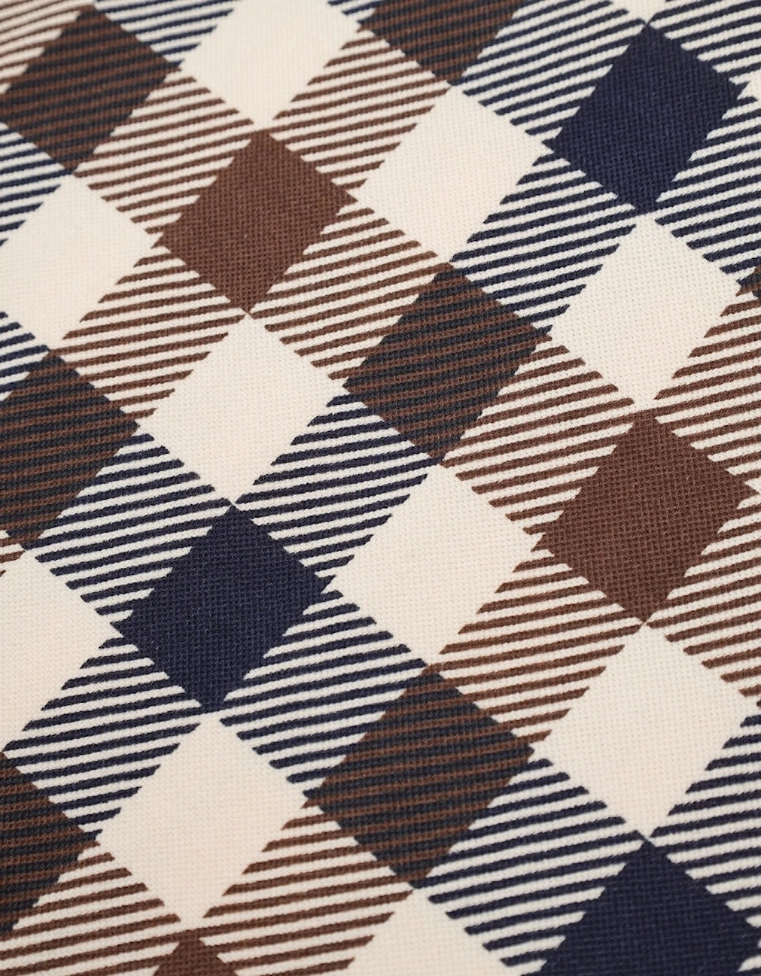 Active Macro Iconic Polo Navy Blue Check Polo Shirt