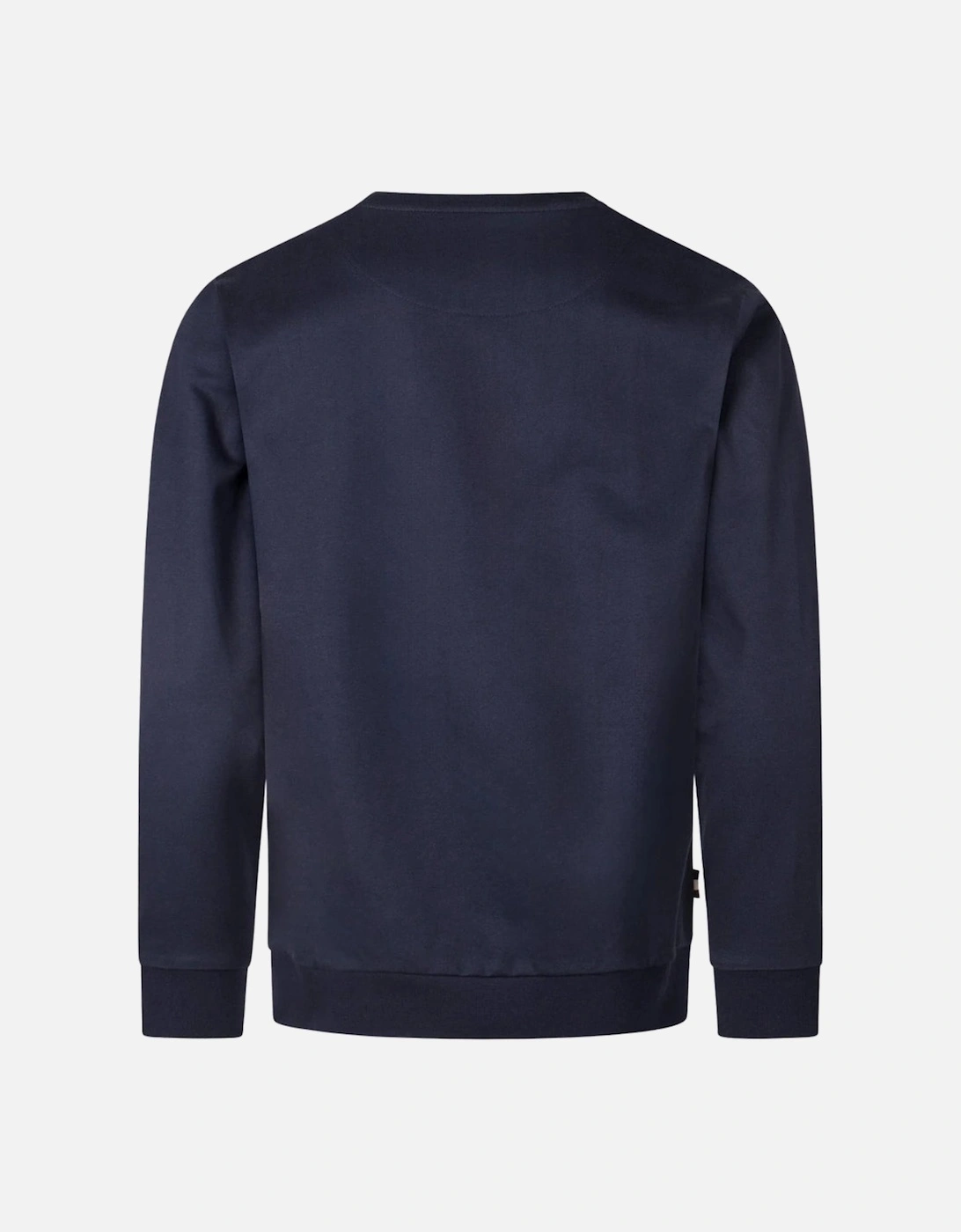 Active Iconic Pocket Crewneck Navy Blue Sweatshirt