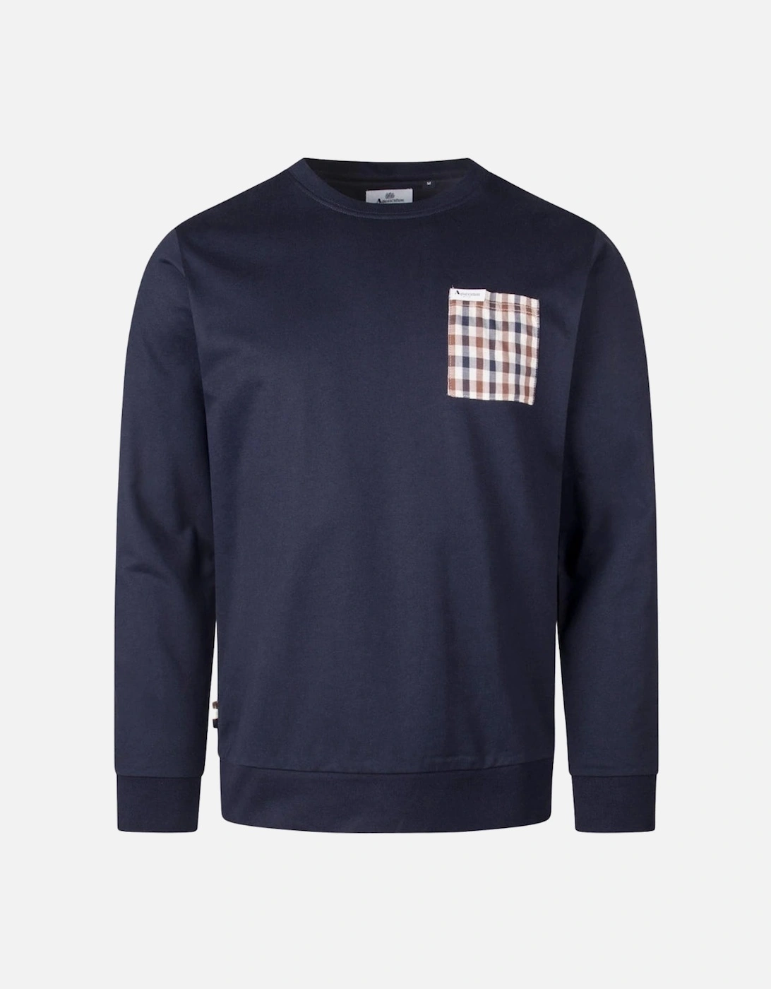 Active Iconic Pocket Crewneck Navy Blue Sweatshirt, 4 of 3