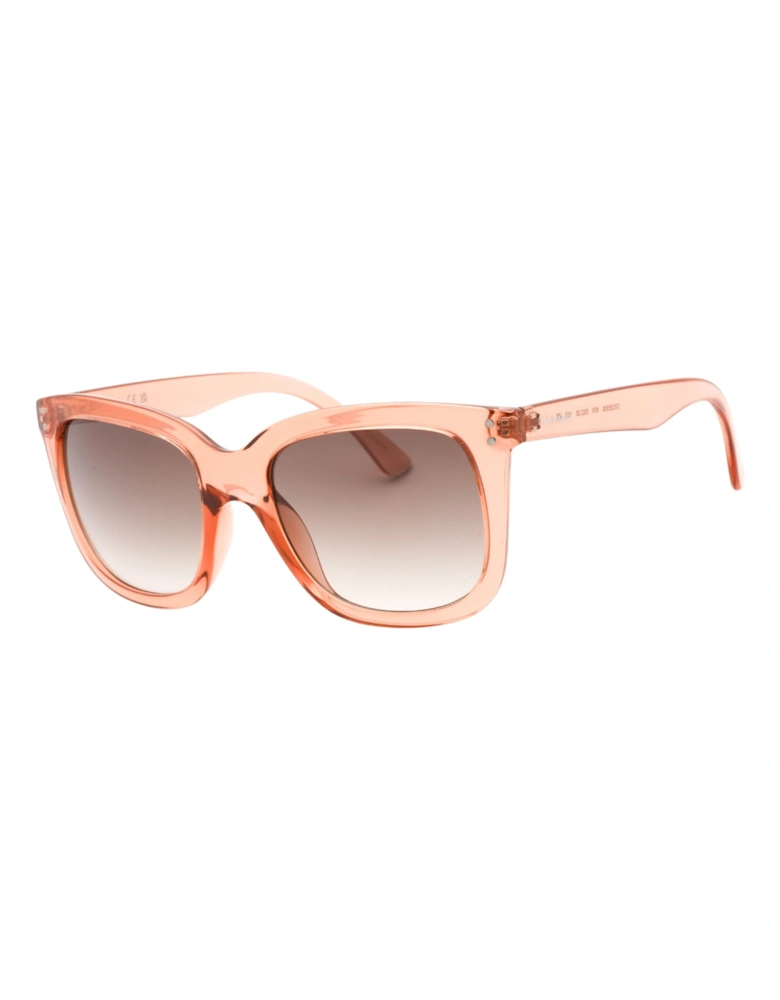 Dusty Pink Frame Brown Gradient Lensed Sunglasses