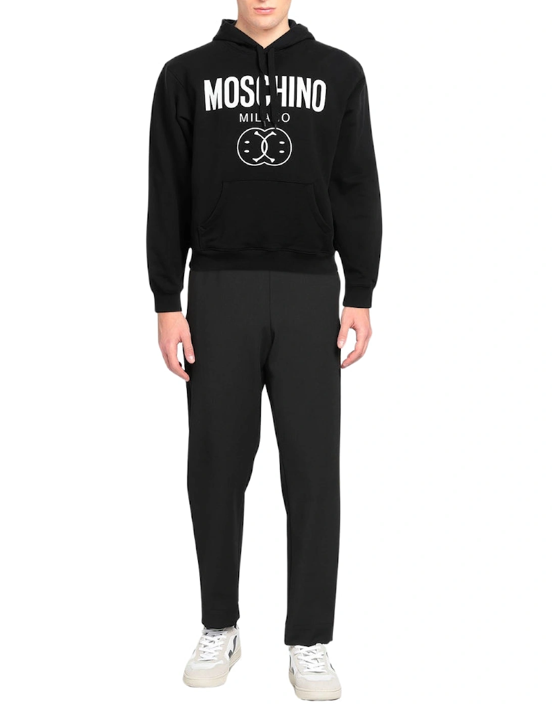 Double Smiley Black Hoodie