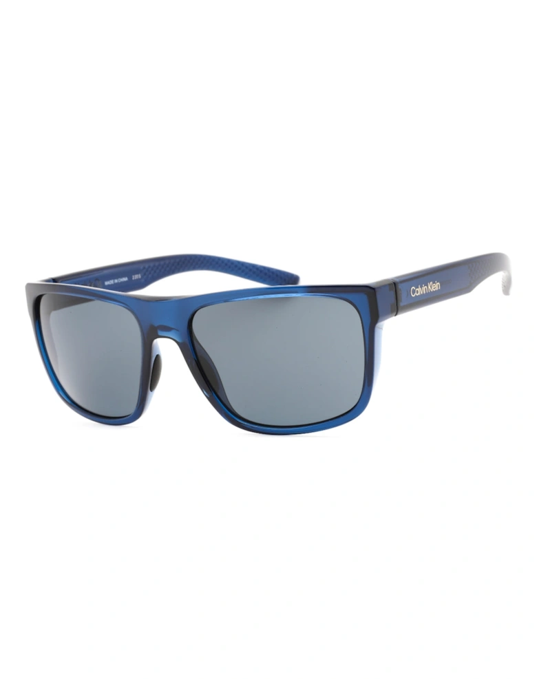Deep Transparent Blue Sunglasses
