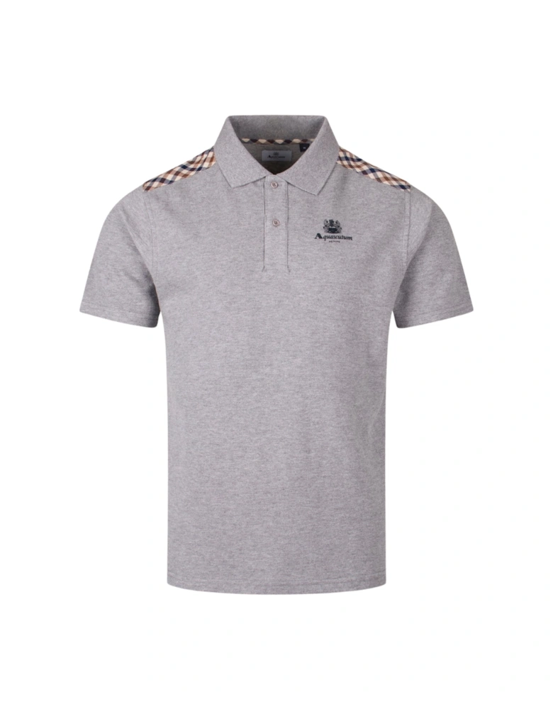 Active Stripes Piquet Polo Light Melange Grey Polo Shirt