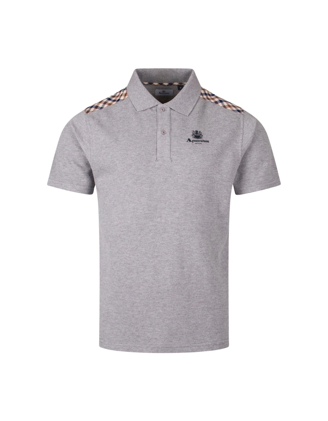 Active Stripes Piquet Polo Light Melange Grey Polo Shirt, 4 of 3