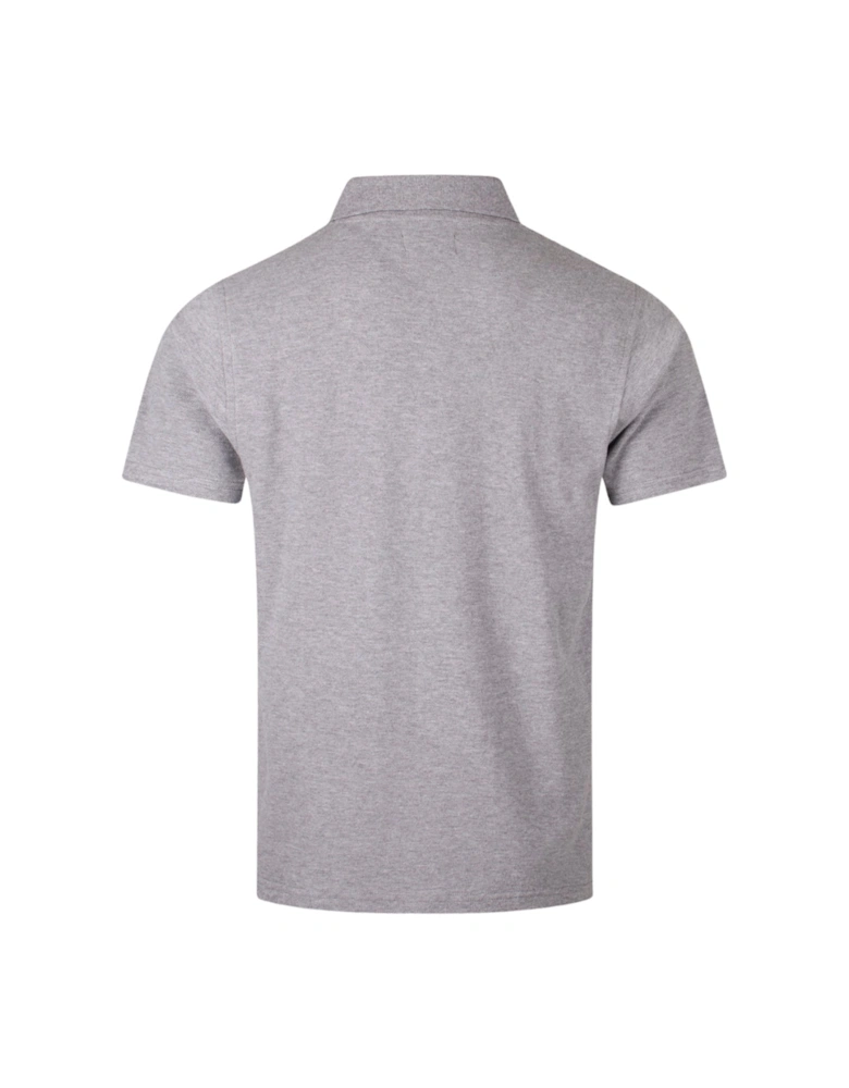 Active Stripes Piquet Polo Light Melange Grey Polo Shirt