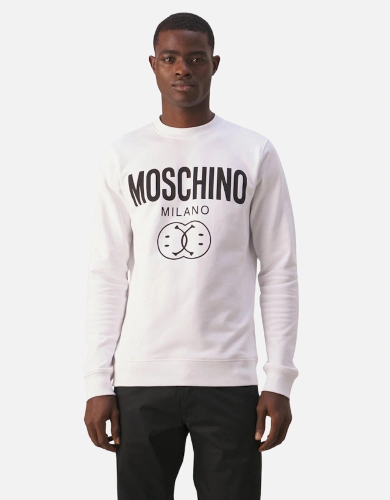 Double Smiley White Jumper