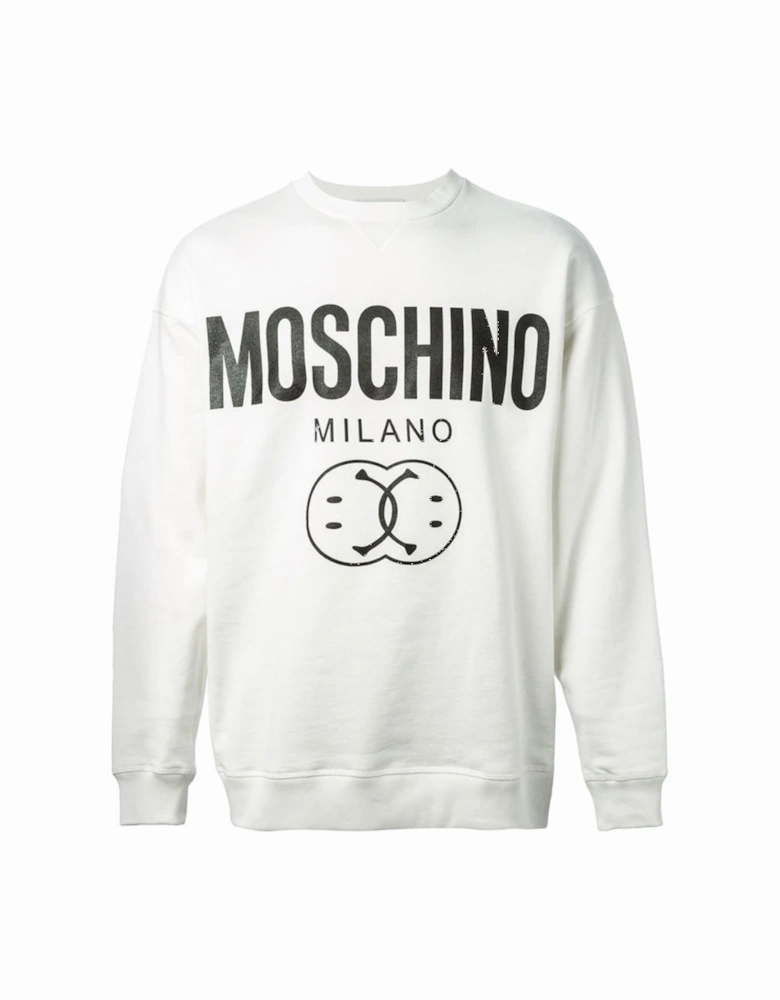 Double Smiley White Jumper