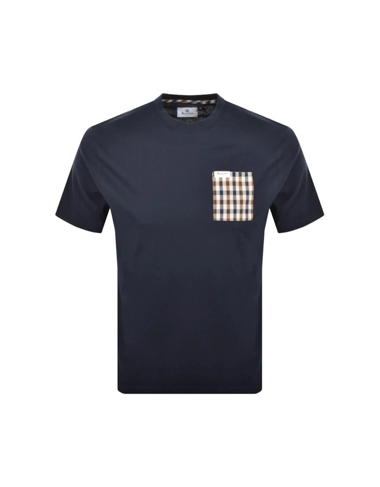 Active Iconic Front Pocket Navy Blue T-Shirt