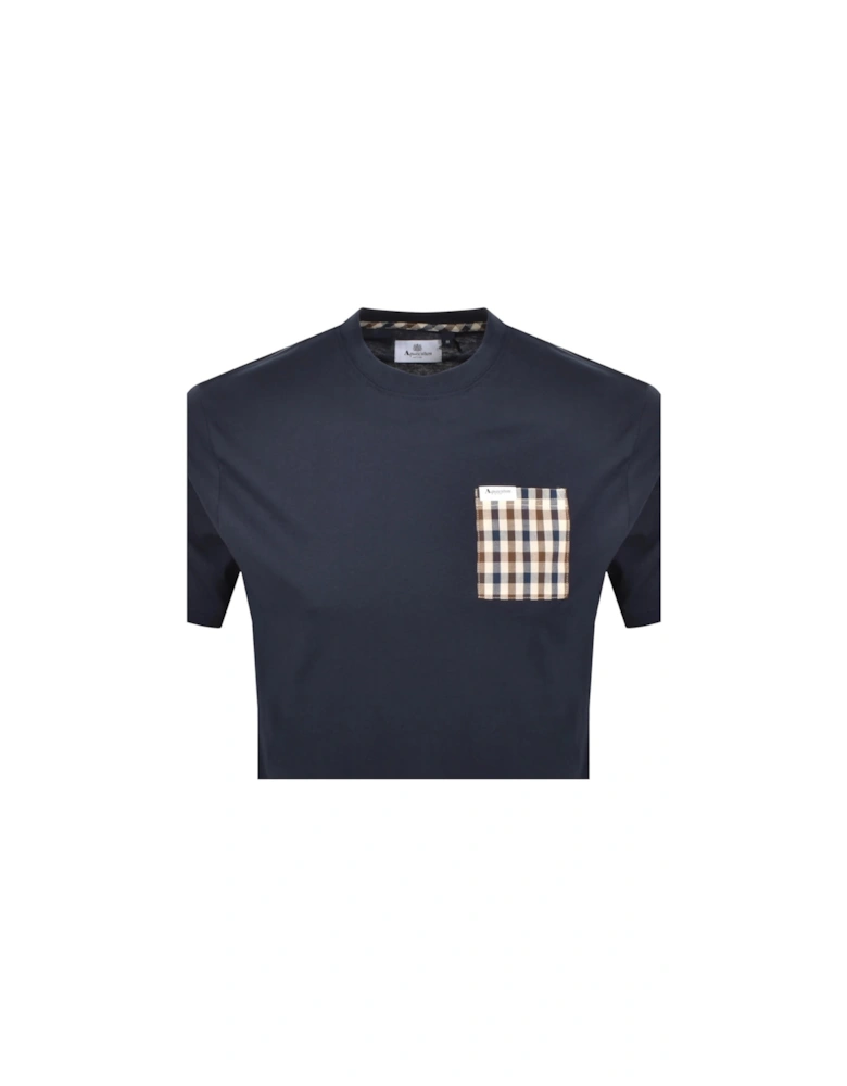 Active Iconic Front Pocket Navy Blue T-Shirt
