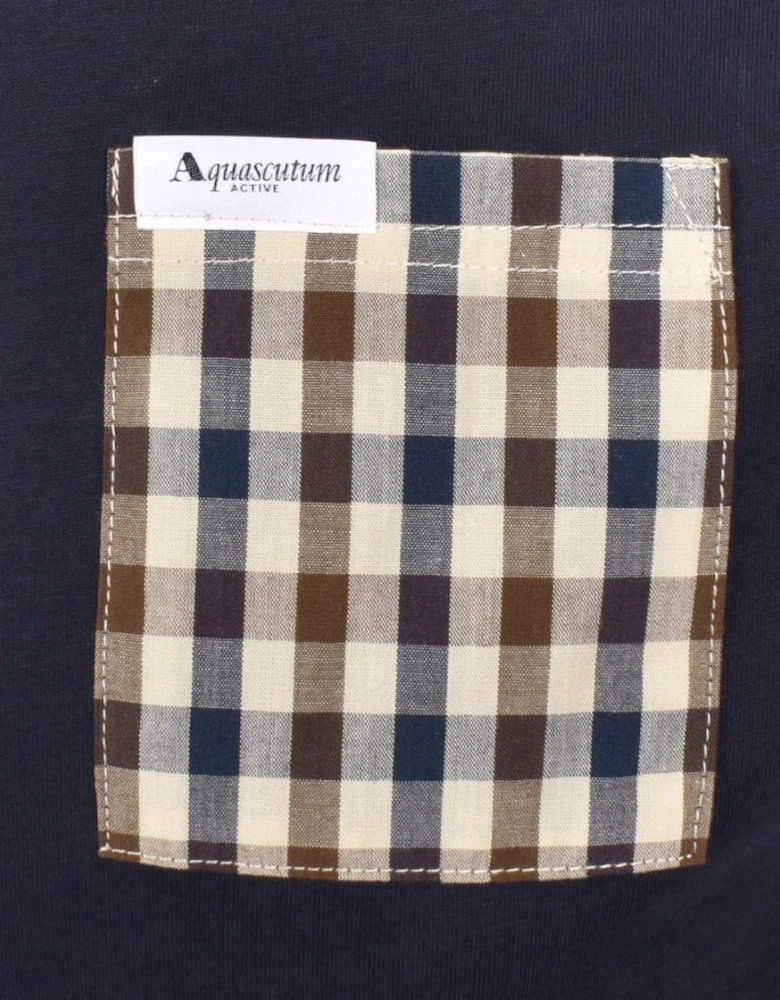 Active Iconic Front Pocket Navy Blue T-Shirt