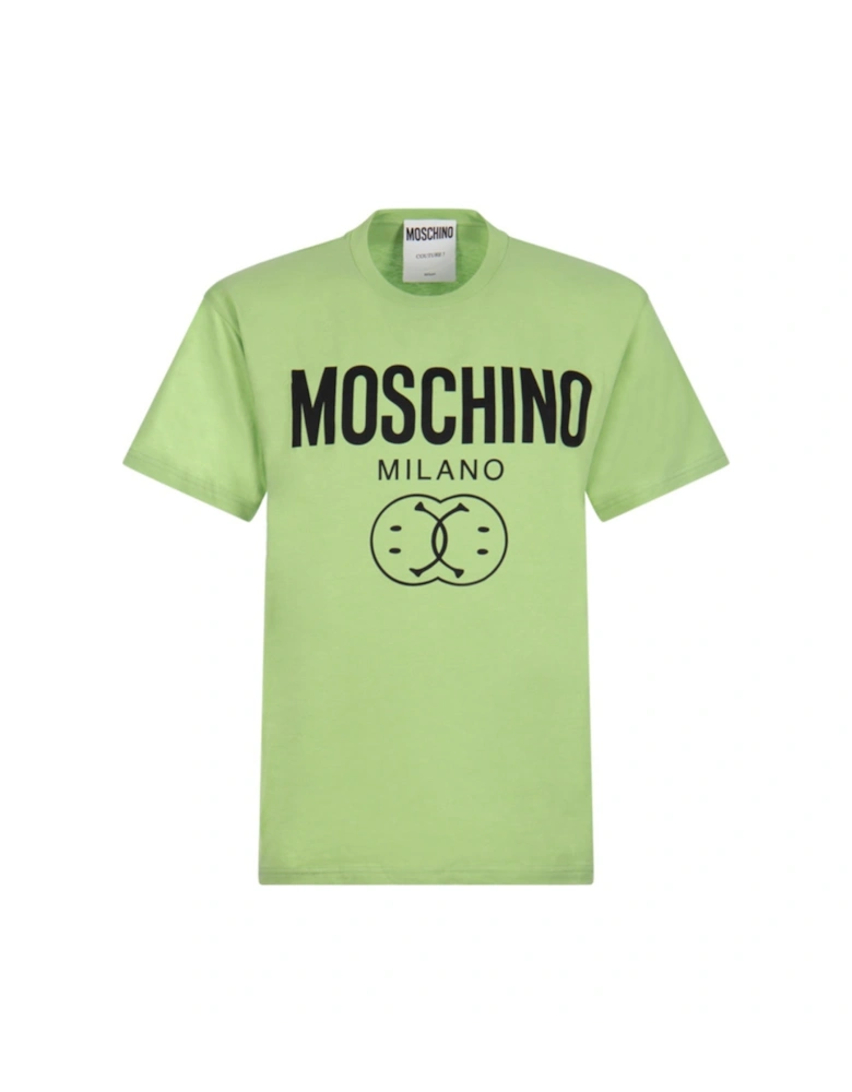 Milano Double Smiley Logo Green T-Shirt