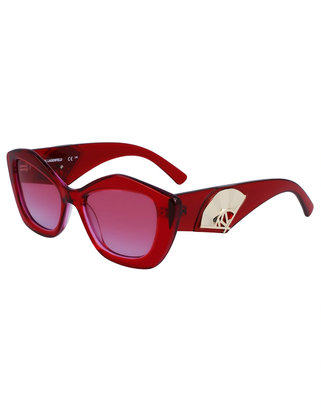 Wine Red Gradient Sunglasses